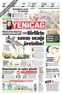 Yeni Çağ Gazetesi 1. Sayfası 04.06.2017