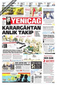 Yeni Çağ Gazetesi 1. Sayfası 26.04.2017