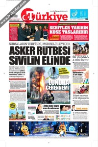 Türkiye Gazetesi 1. Sayfası 15.06.2017