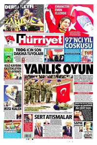 Hürriyet Gazetesi 1. Sayfası 24.04.2017