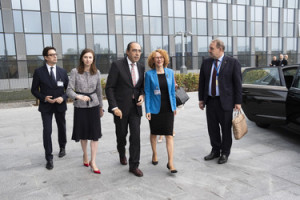 Formal Accession Talks with the Minister of Defence of the former Yugoslav Republic of Macedonia, Radmila Sekerinska-Jankovska and NATO Assistant Secretary General for Political Affairs and Security Policy, Alejandro Alvargonzalez